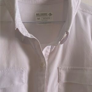 Reel Legends Men's Light white Button Down Shirt